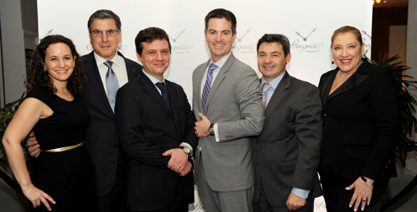Danielle DiAntonio, Michael Quagliato, Mirko Bertolucci, Breguet pres. Michael Nelson, Francois Bezault, GM Kathi Shannon-Gonzalez