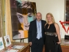 Artist Alejandro Vigilante who donated the Hepburn painting with wife Sally